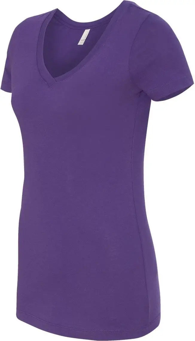 Next Level 1540 Women’s Ideal V-neck T-shirt - Purple Rush - Ladies Xs