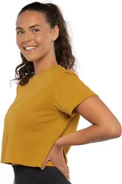 Next Level 1580 Women’s Ideal Crop Tee - Antique Gold
