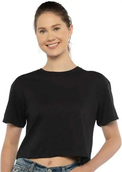Next Level 1580 Women’s Ideal Crop Tee - Black