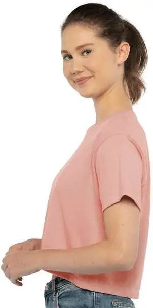 Next Level 1580 Women’s Ideal Crop Tee - Desert Pink