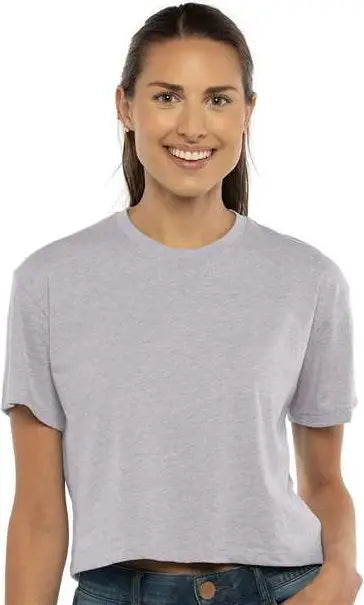 Next Level 1580 Women’s Ideal Crop Tee - Heather Gray