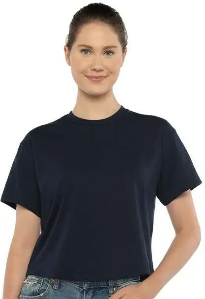Next Level 1580 Women’s Ideal Crop Tee - Midnight Navy