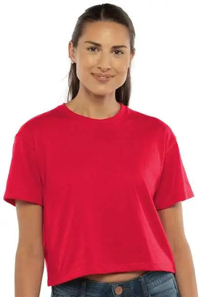 Next Level 1580 Women’s Ideal Crop Tee - Red