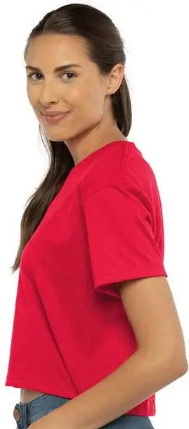 Next Level 1580 Women’s Ideal Crop Tee - Red