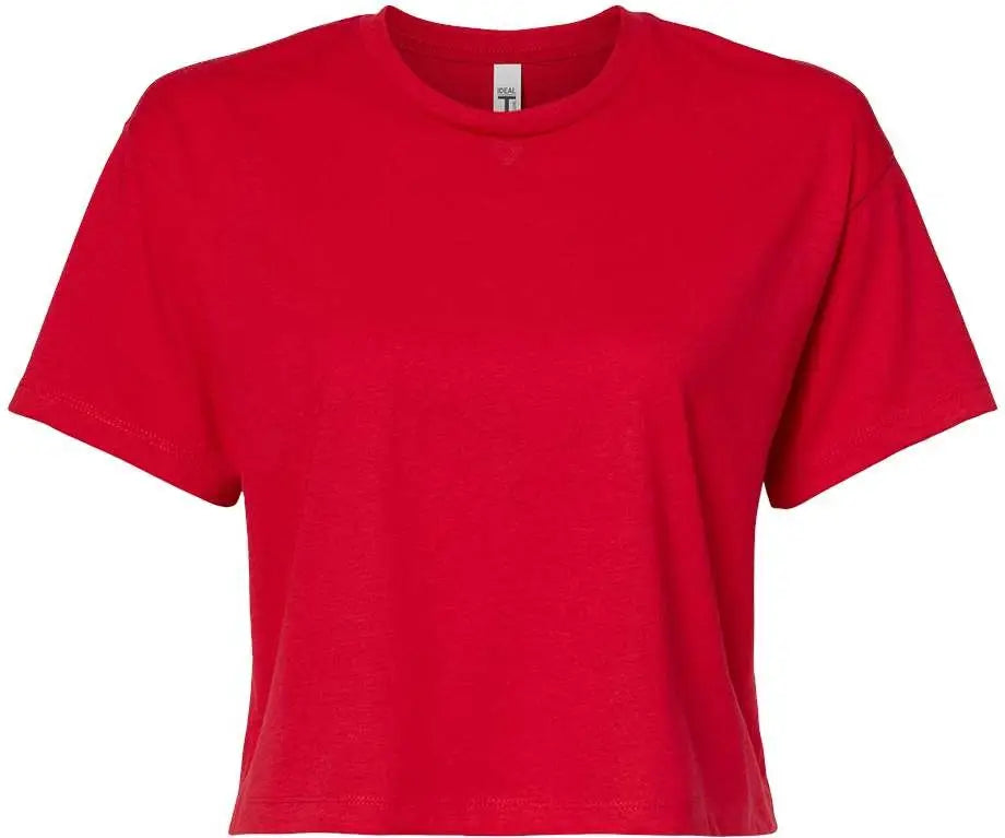 Next Level 1580 Women’s Ideal Crop Tee - Red - Ladies Xs
