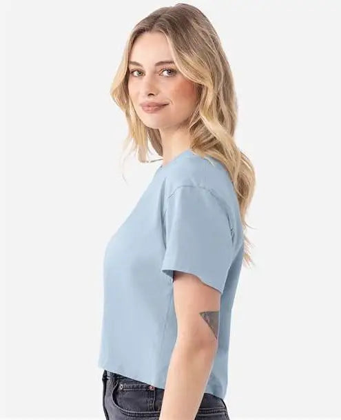 Next Level 1580 Women’s Ideal Crop Tee - Stonewash Denim