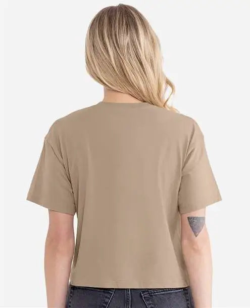 Next Level 1580 Women’s Ideal Crop Tee - Tan