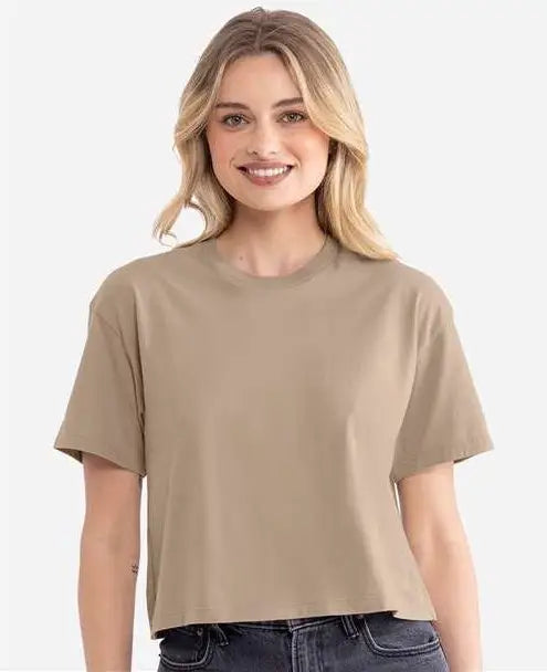 Next Level 1580 Women’s Ideal Crop Tee - Tan