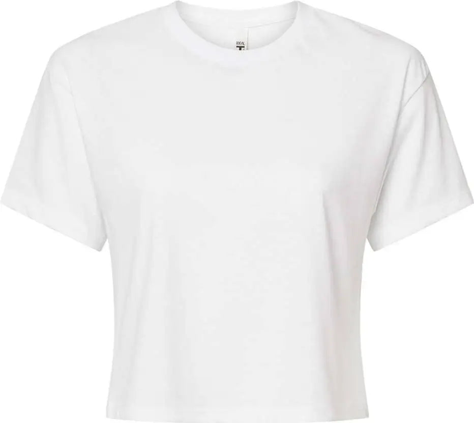 Next Level 1580 Women’s Ideal Crop Tee - White - Ladies Xs
