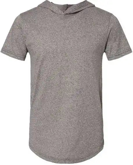 Next Level 2022 Mock Twist Short Sleeve Hoodie - Heather Grey