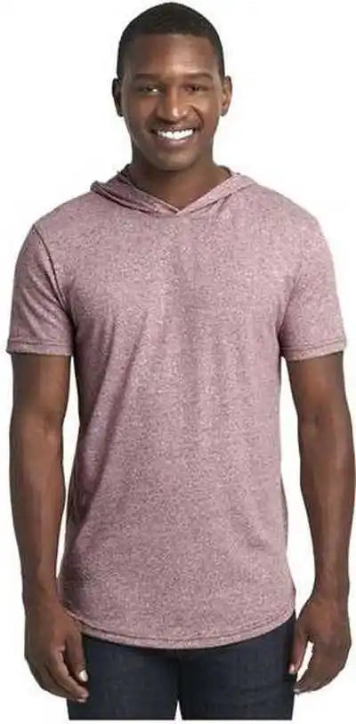 Next Level 2022 Unisex Mock Twist Hoodie T-shirt - Tech Maroon