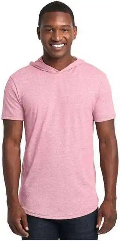 Next Level 2022 Unisex Mock Twist Hoodie T-shirt - Tech Pink