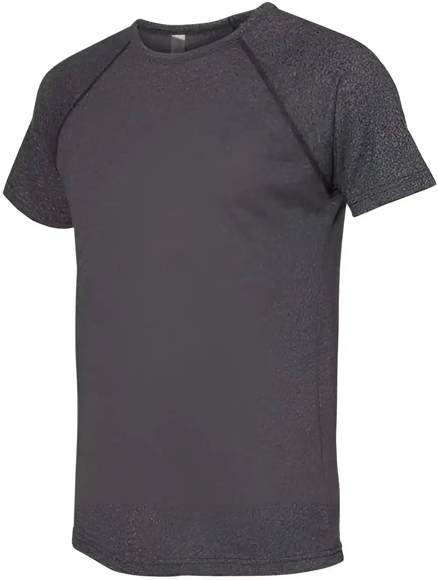 Next Level 2050 Mock Twist Raglan Short Sleeve Crew - Black