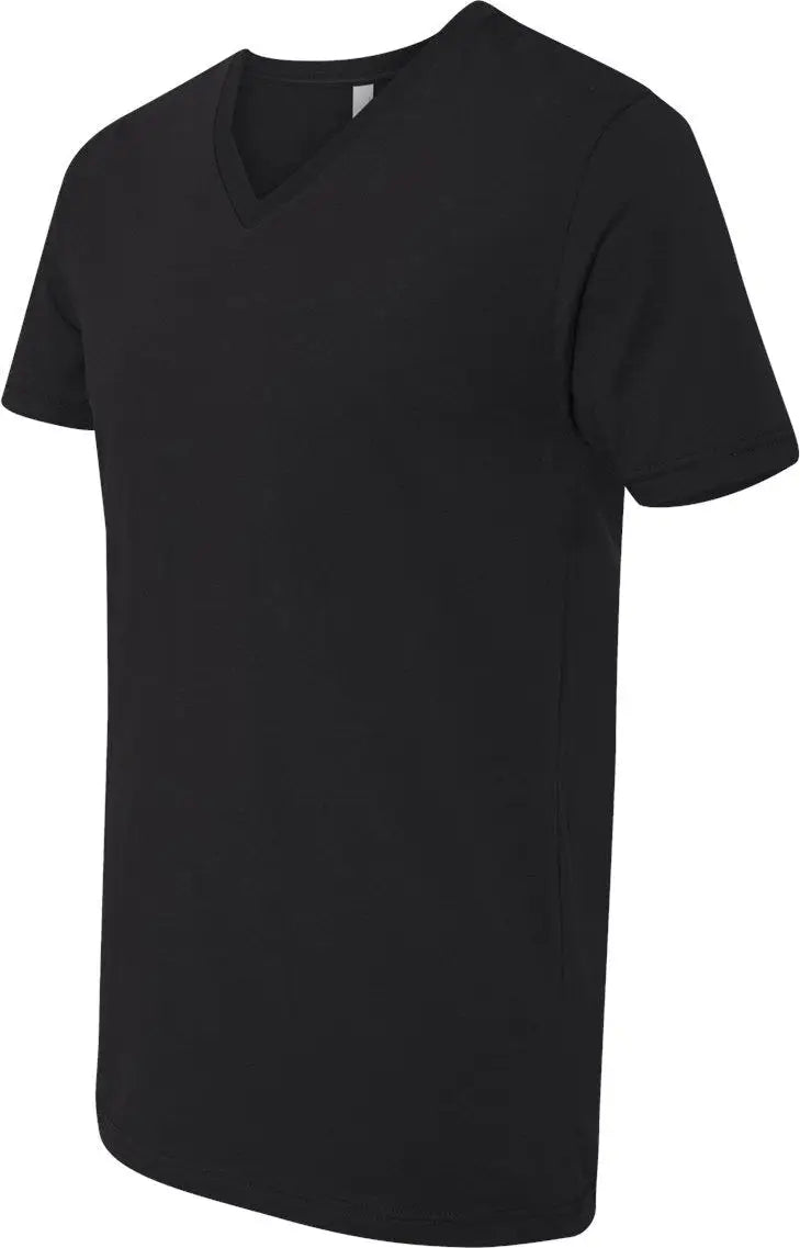 Next Level 3200 Cotton V-neck T-shirt - Black - Adult Xs