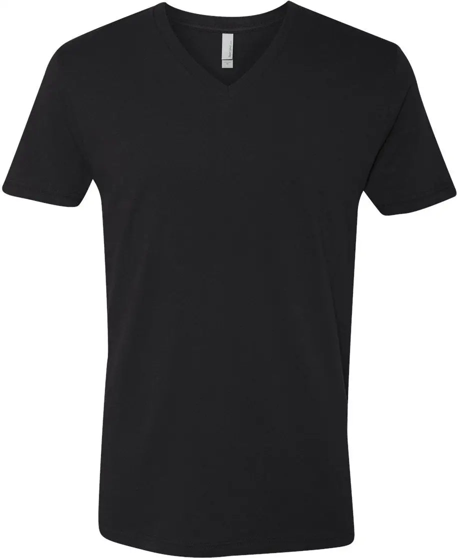 Next Level 3200 Cotton V-neck T-shirt - Black - Adult Xs