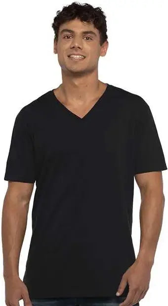 Next Level 3200 Cotton V-neck T-shirt - Black