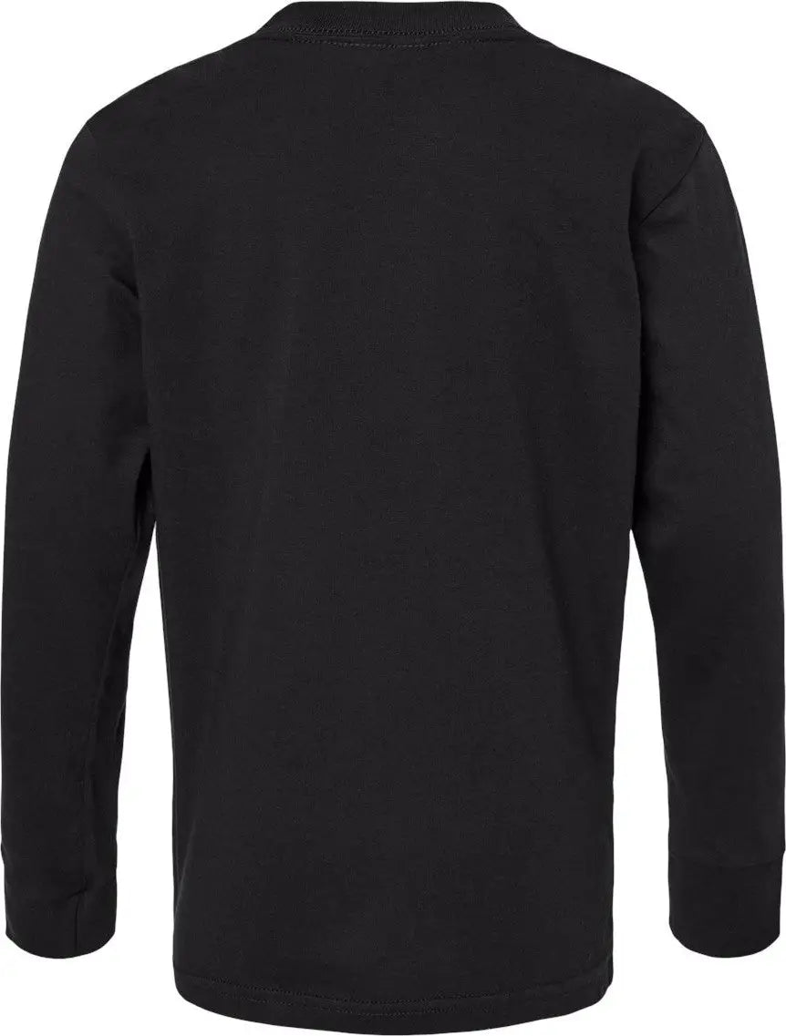 Next Level 3311 Youth Cotton Long Sleeve T-shirt - Black - Xs