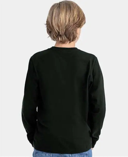Next Level 3311 Youth Cotton Long Sleeve T-shirt - Black