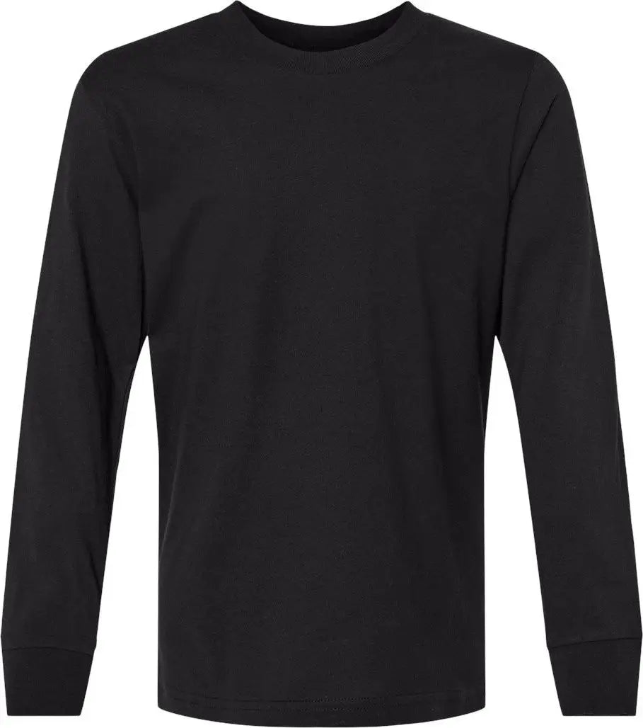 Next Level 3311 Youth Cotton Long Sleeve T-shirt - Black - Xs