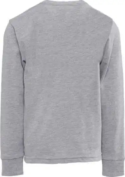 Next Level 3311 Youth Cotton Long Sleeve t Shirt Heather Gray