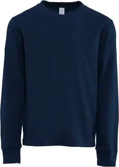 Next Level 3311 Youth Cotton Long Sleeve t Shirt Midnight Navy
