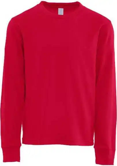 Next Level 3311 Youth Cotton Long Sleeve t Shirt Red