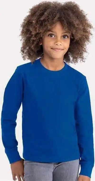 Next Level 3311 Youth Cotton Long Sleeve T-shirt - Royal
