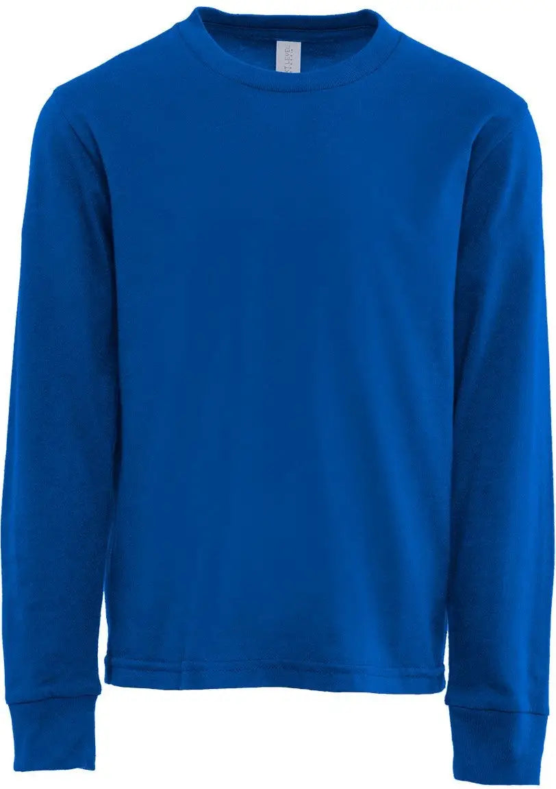 Next Level 3311 Youth Cotton Long Sleeve T-shirt - Royal - Xs