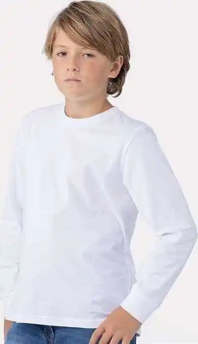 Next Level 3311 Youth Cotton Long Sleeve t Shirt White