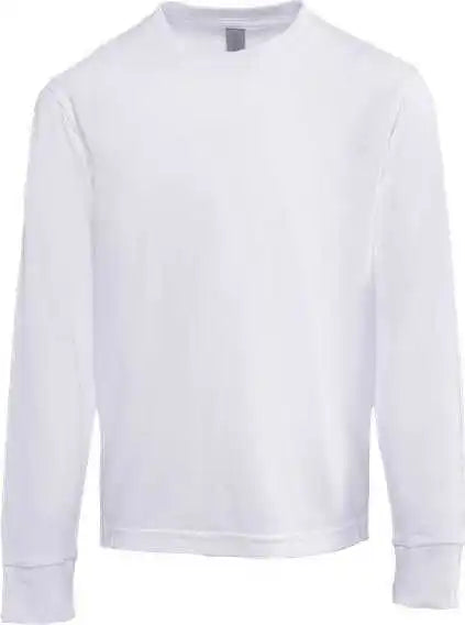 Next Level 3311 Youth Cotton Long Sleeve t Shirt White