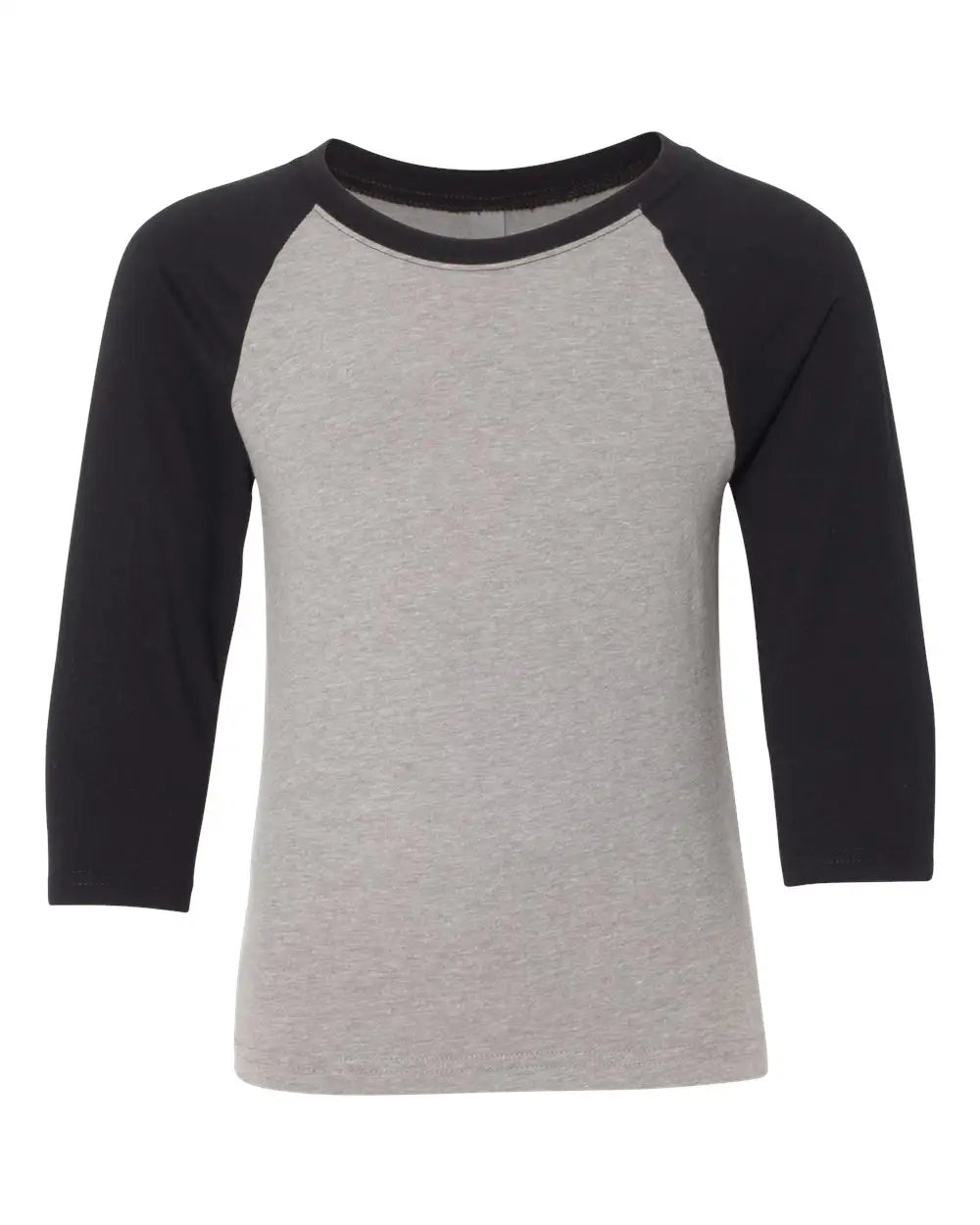Next Level 3352 Youth Cvc Three-quarter Sleeve Raglan T-shirt - Black Sleeves Dark Heather Gray Body - Sleeves/ / Xs