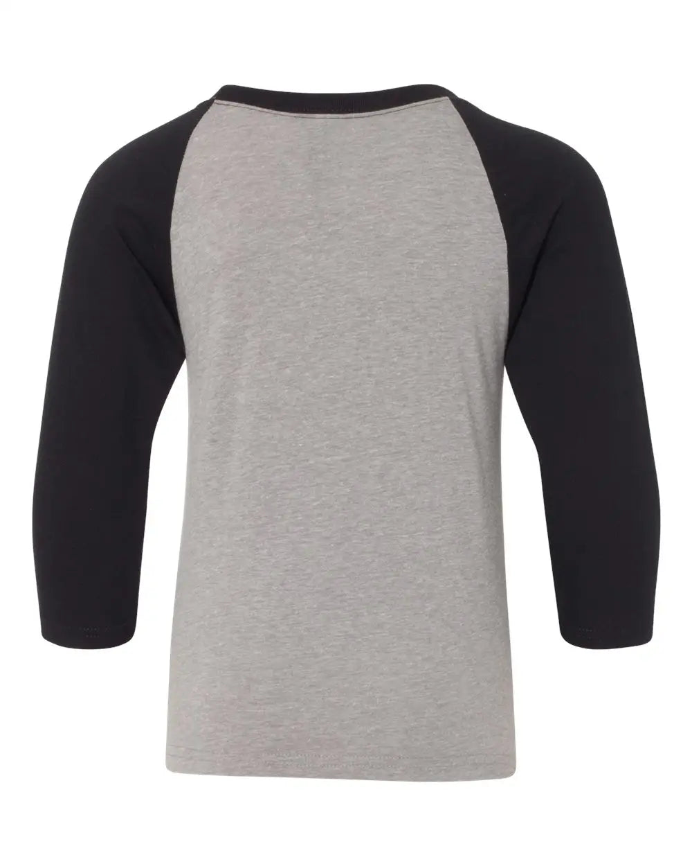 Next Level 3352 Youth Cvc Three-quarter Sleeve Raglan T-shirt - Black Sleeves Dark Heather Gray Body
