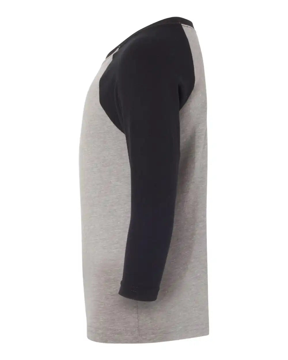 Next Level 3352n Youth Cvc Three-quarter Sleeve Raglan T-shirt - 3352 - Black Sleeves Dark Heather Grey Body