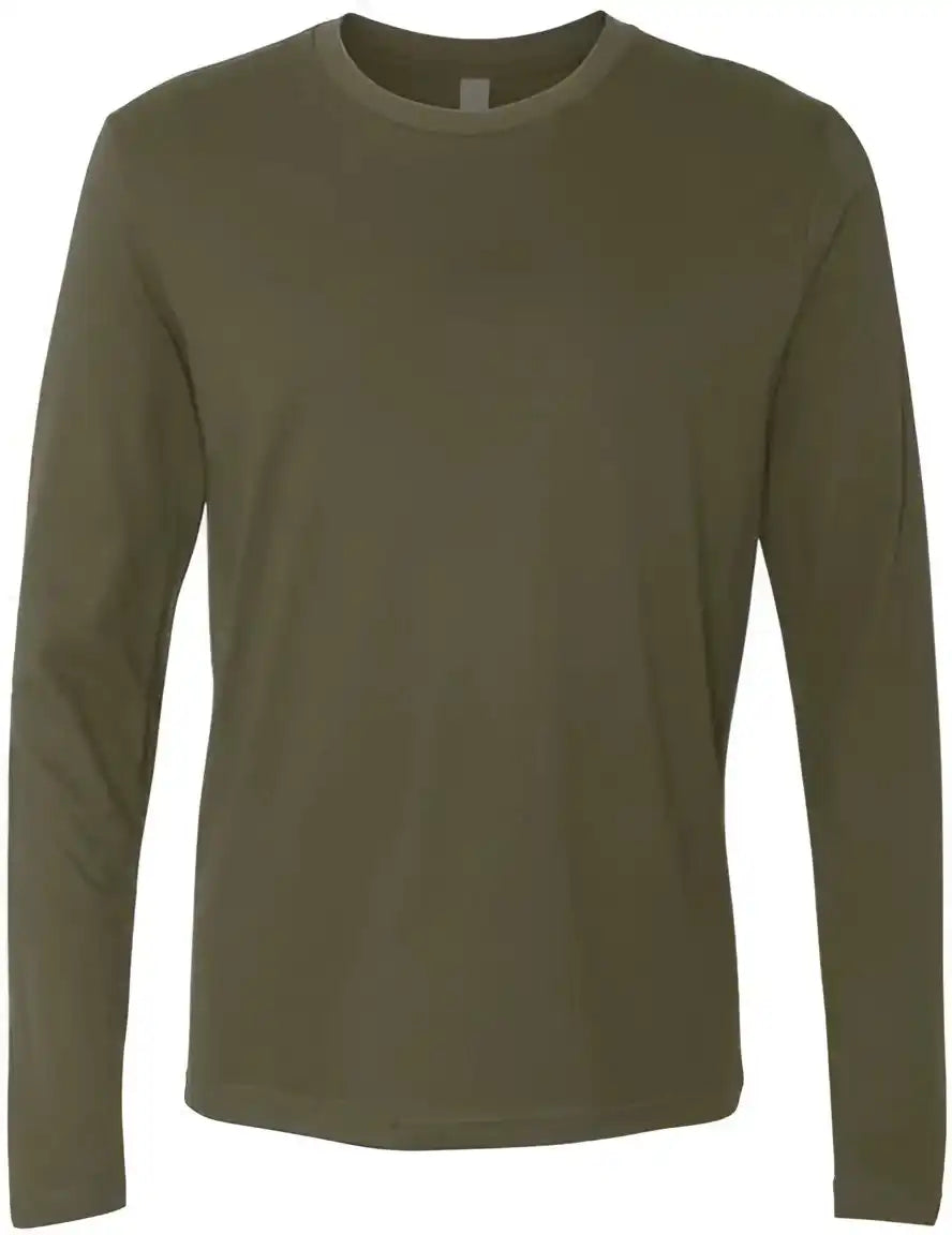 Next Level 3601 Cotton Long Sleeve Crew - Military Green