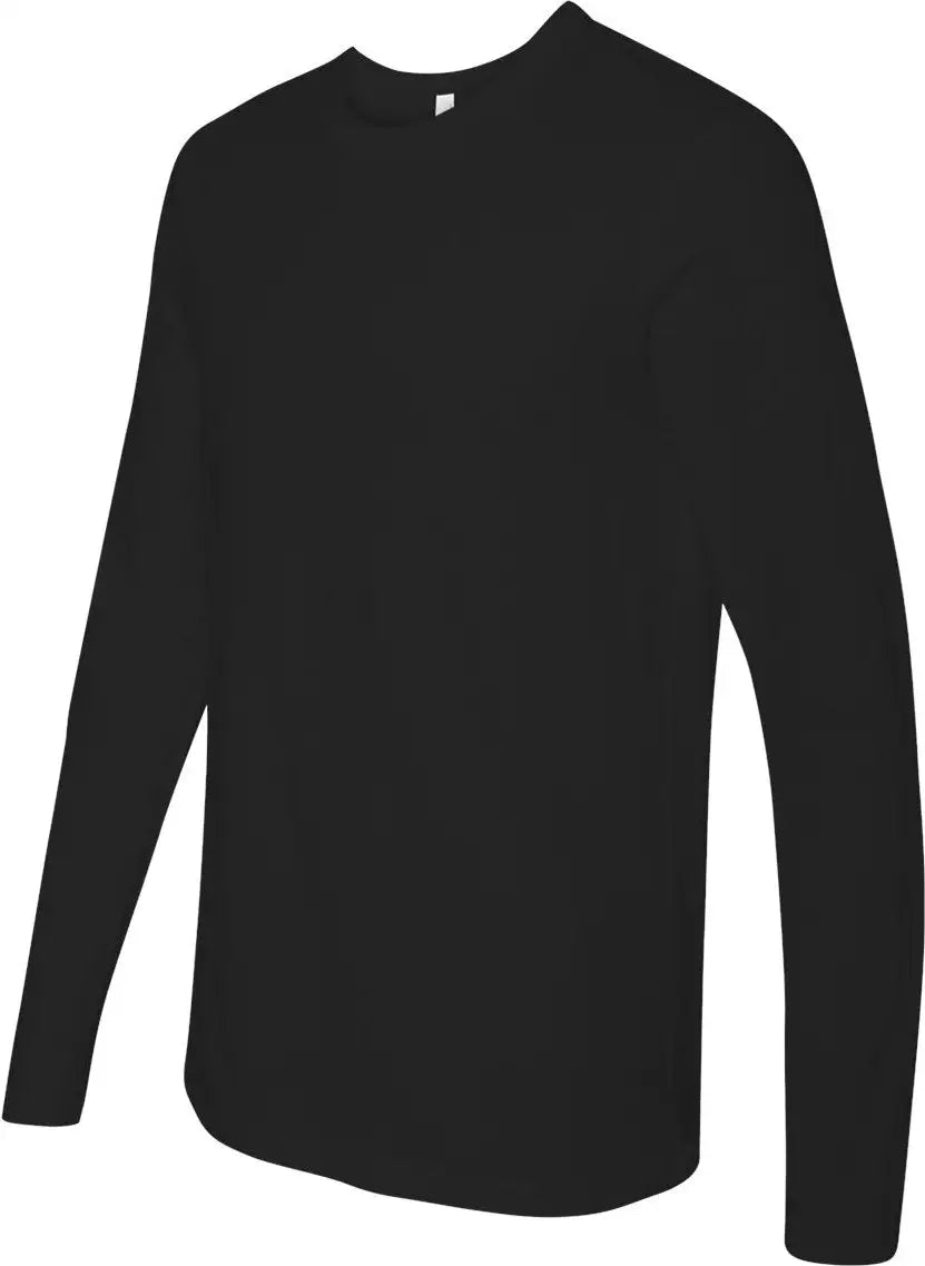 Next Level 3601 Cotton Long Sleeve T-shirt - Black - Adult Xs
