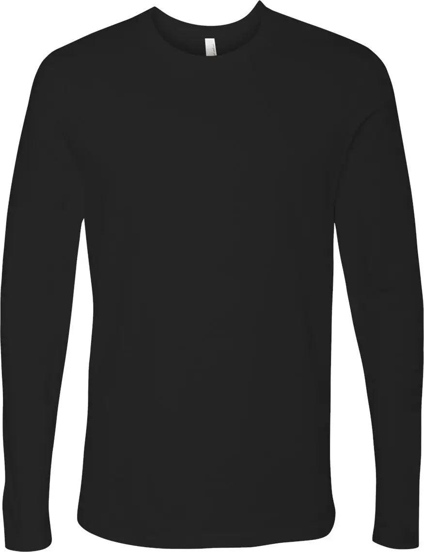 Next Level 3601 Cotton Long Sleeve T-shirt - Black - Adult Xs