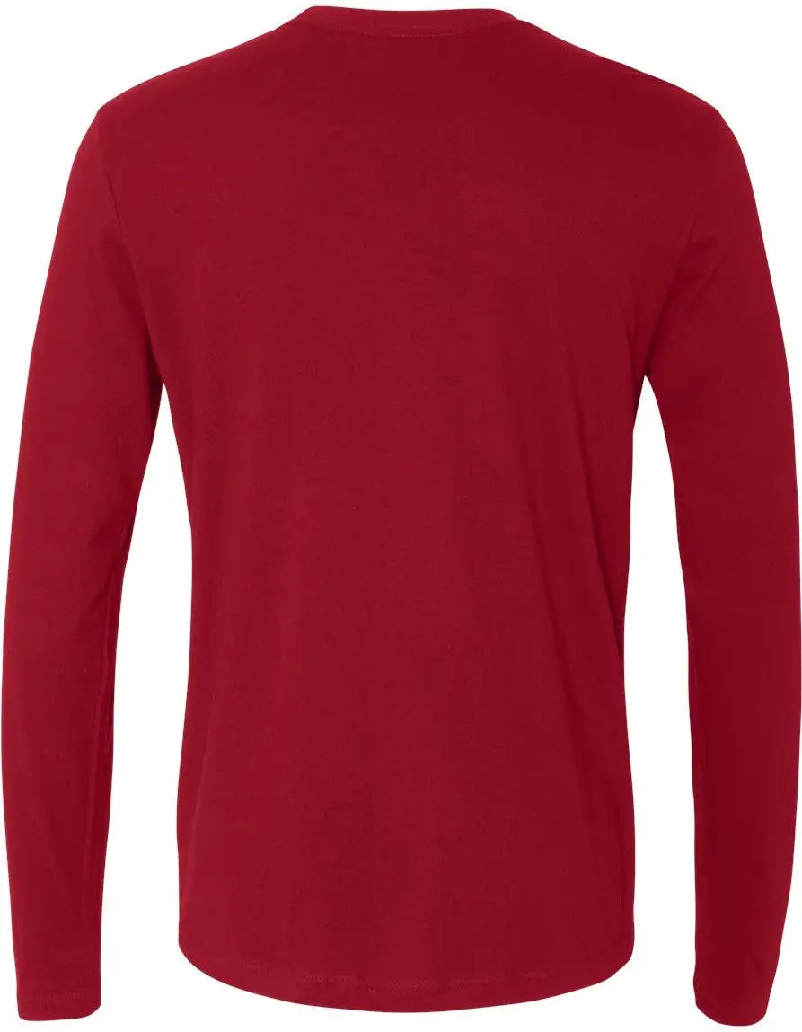 Next Level 3601 Cotton Long Sleeve T-shirt - Cardinal - Adult Xs