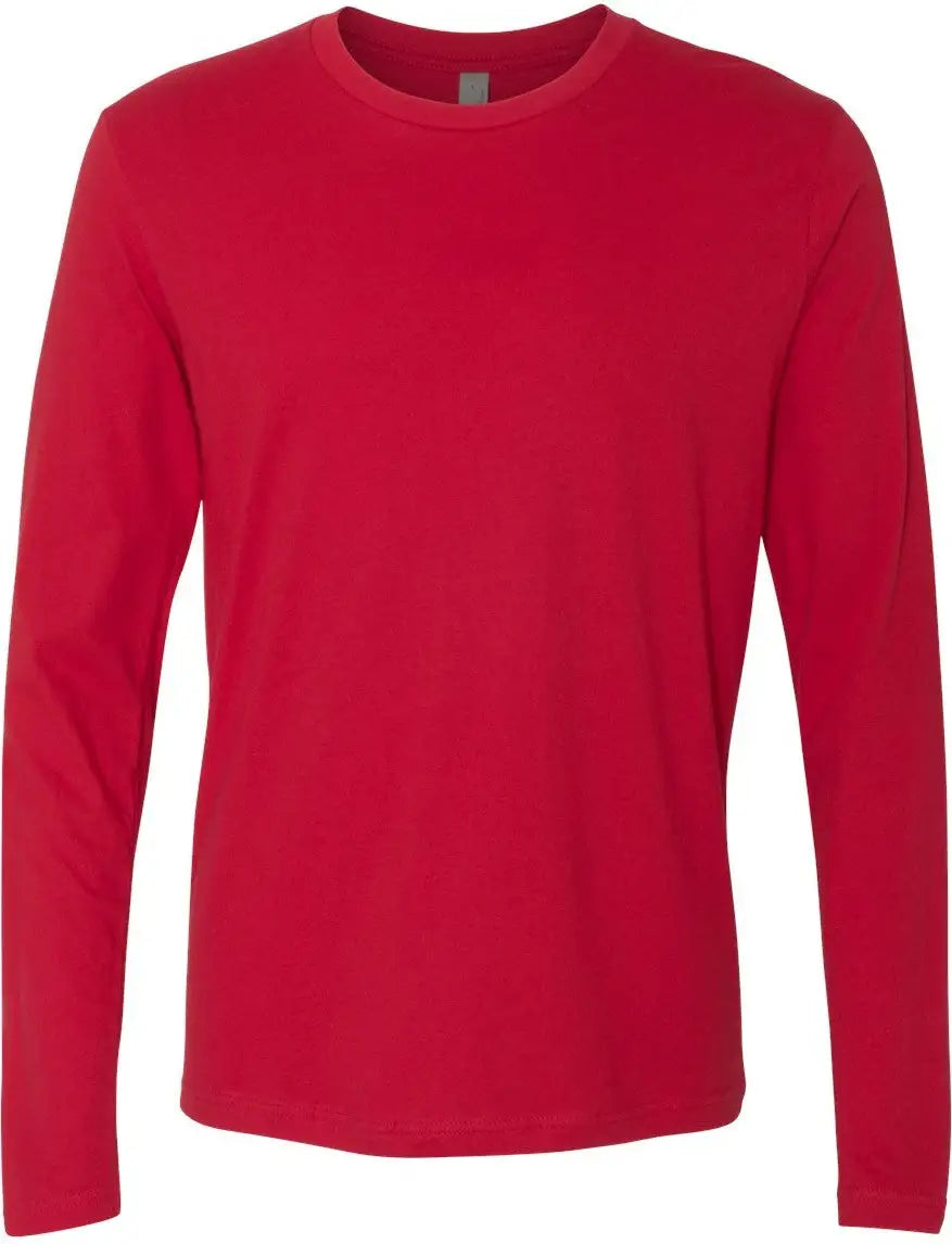 Next Level 3601 Cotton Long Sleeve T-shirt - Red - Adult Xs