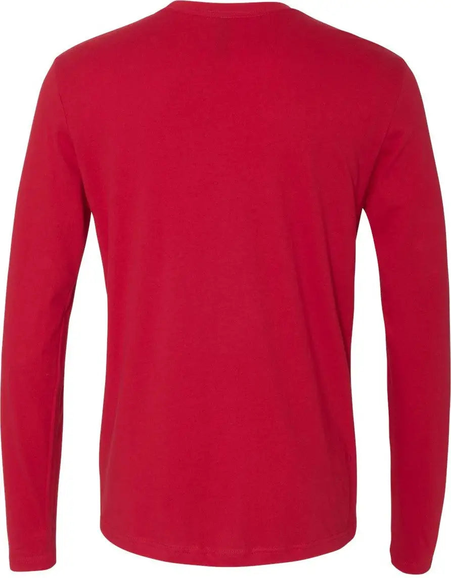 Next Level 3601 Cotton Long Sleeve T-shirt - Red - Adult Xs
