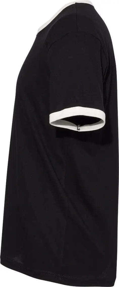 Next Level 3604 Retro Ringer Cotton T-shirt - Black - Natural