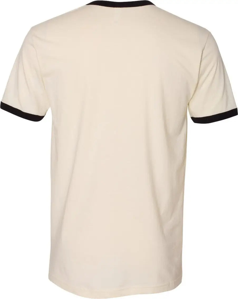 Next Level 3604 Retro Ringer Cotton T-shirt - Natural - Black