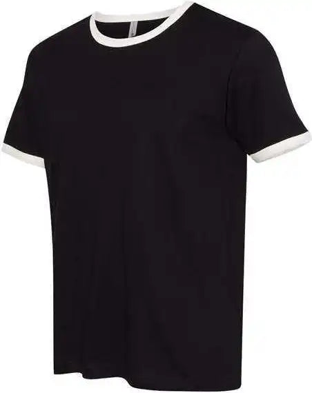Next Level 3604 Unisex Fine Jersey Ringer Black Natural