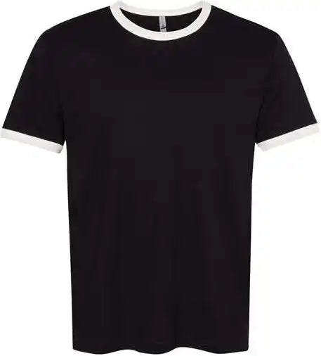 Next Level 3604 Unisex Fine Jersey Ringer Black Natural