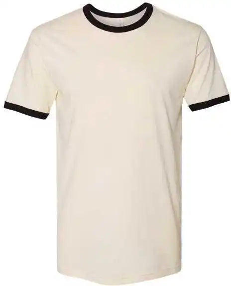 Next Level 3604 Unisex Fine Jersey Ringer Natural Black