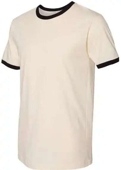 Next Level 3604 Unisex Fine Jersey Ringer Natural Black