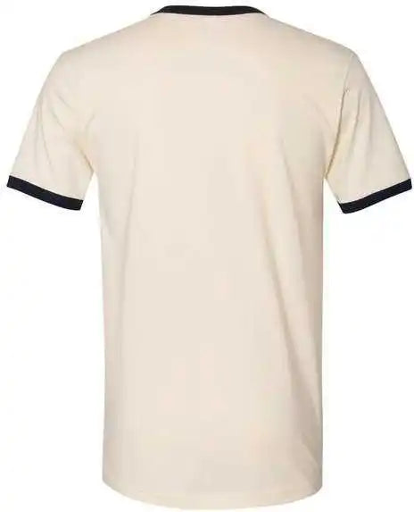 Next Level 3604 Unisex Fine Jersey Ringer Natural Midnight Navy