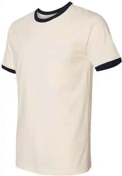 Next Level 3604 Unisex Fine Jersey Ringer Natural Midnight Navy