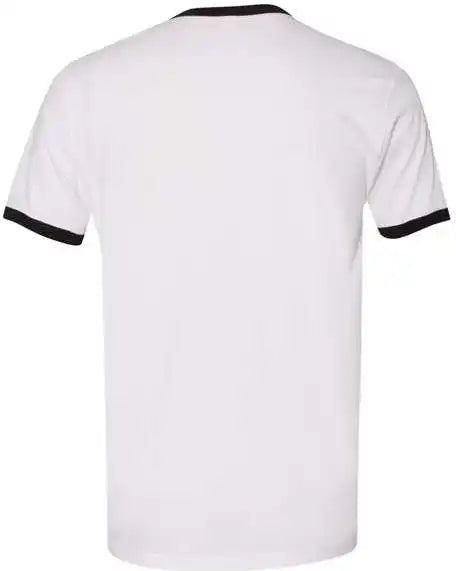 Next Level 3604 Unisex Fine Jersey Ringer White Black