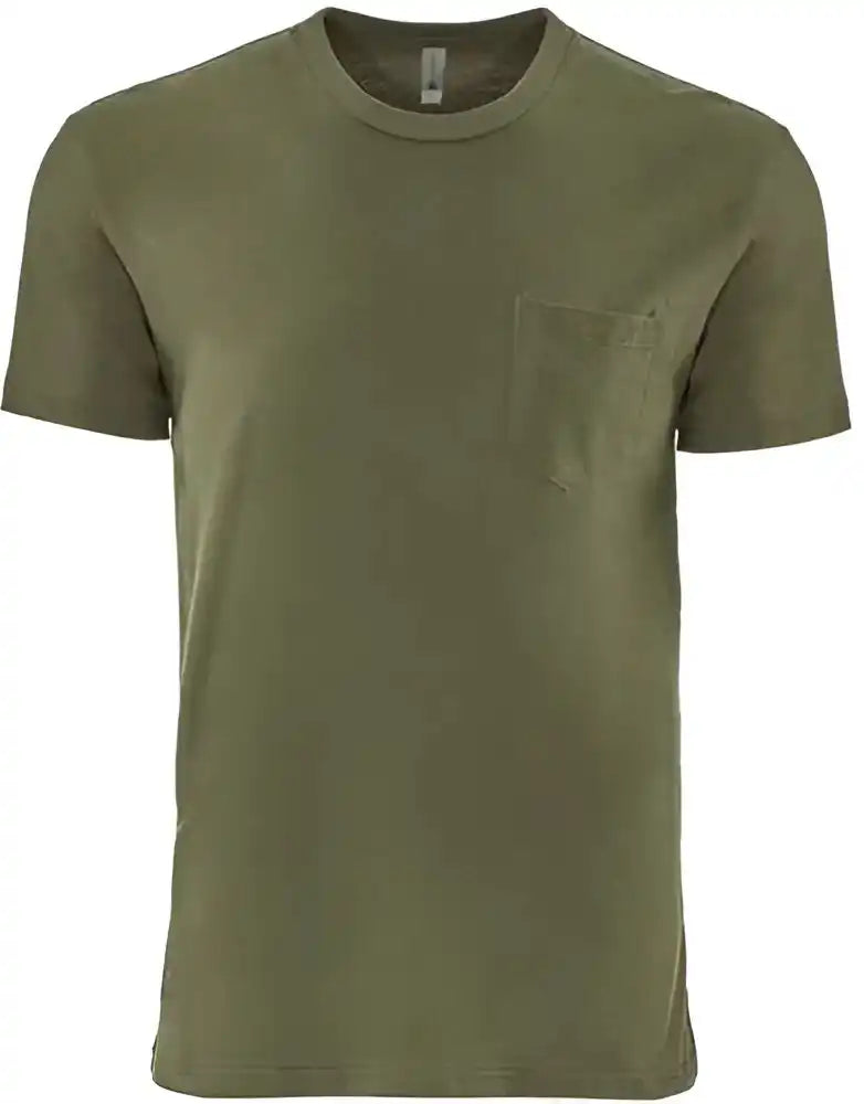 Next Level 3605 Cotton Pocket Crew Military Green