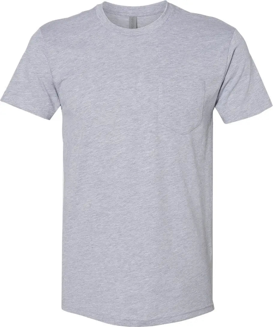 Next Level 3605 Cotton Pocket T-shirt - Heather Gray - Adult Xs